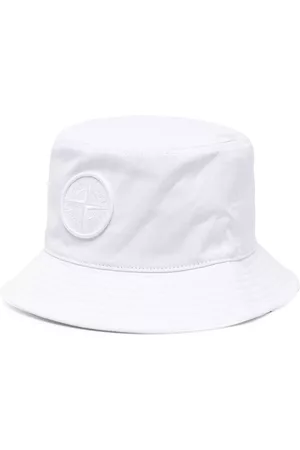 Stone Island Tonal embroidered-logo bucket hat - White