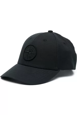 Stone Island Men Caps - Tonal embroidered-logo cap - Black