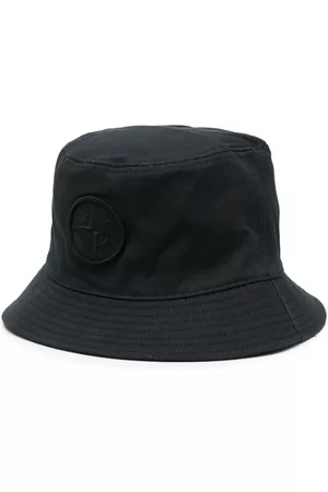 Stone Island Tonal embroidered-logo bucket hat - Black
