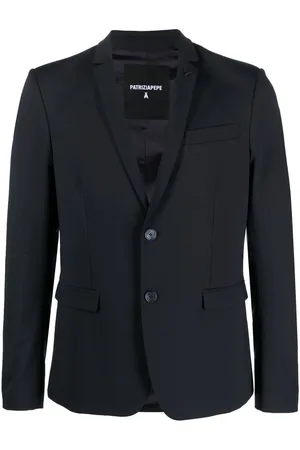Patrizia Pepe Single-breasted logo-charm blazer