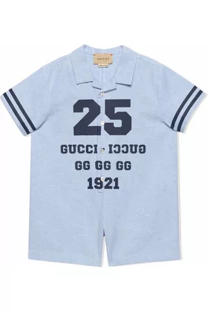 Gucci Rompers - Number logo-print romper - Blue