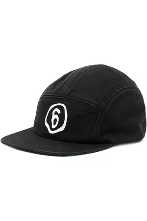 Maison Margiela Girls Caps - Logo-print baseball cap - Black