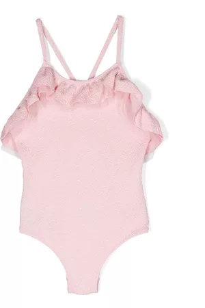DOUUOD KIDS Girls Swimsuits - Ruffle-detail swimsuit - Pink