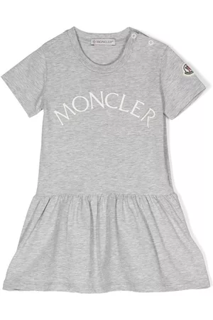 Moncler Embroidered logo casual dress - Grey