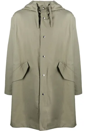 Jil Sander Rear logo-print hooded coat