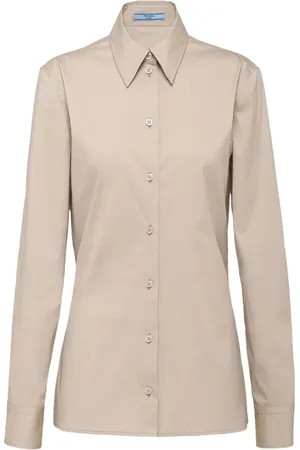 Prada Triangle-logo poplin shirt