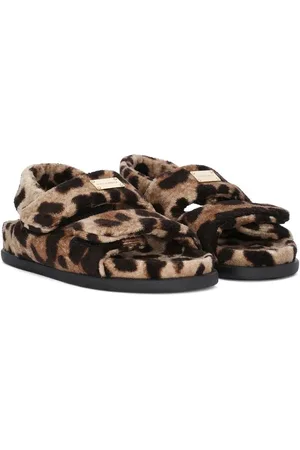 Dolce & Gabbana Leopard-print terrycloth sandals
