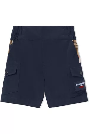 Burberry Shorts - Vintage Check cargo shorts - Blue