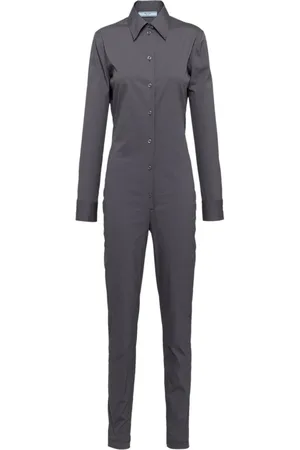 Prada Long-sleeve poplin jumpsuit