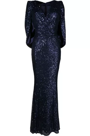 TALBOT RUNHOF Women Evening Dresses - Sequin-embellished gown - Blue