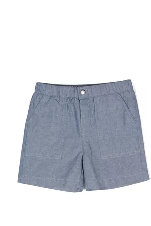 Moncler Shorts - Rear logo patch shorts - Blue
