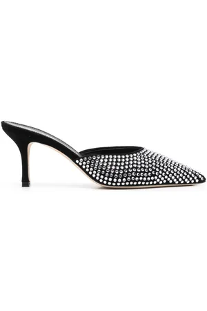 PARIS TEXAS Hollywood 75mm crystal-embellished mules