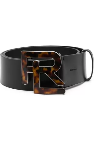 Ralph Lauren Logo-buckle leather belt - Black