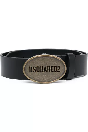 Dsquared2 Logo-buckle leather belt - Black
