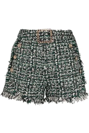 Edward Achour Paris Rough-cut tweed shorts