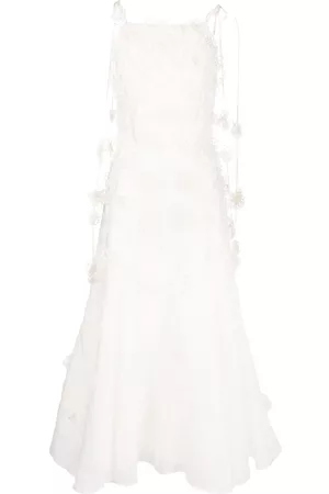 RACHEL GILBERT Women Printed Dresses - Lorie floral-appliqué gown - White