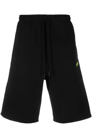 OFF-WHITE Men Sports Shorts - Arrows-print cotton shorts - Black