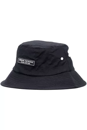 Armani Exchange Men Hats - Logo-patch bucket hat - Black