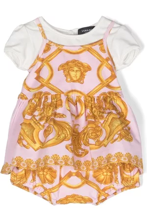 VERSACE Baroque-print dress set - Pink