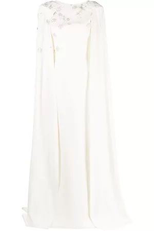 Saiid Kobeisy Cape embroidered gown - White