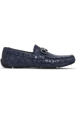 Salvatore Ferragamo Gancini-buckle leather driving shoes