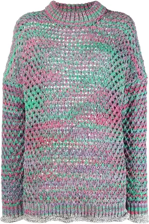 The Attico Crew neck crocheted jumper