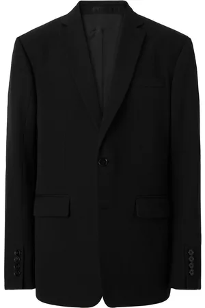 Burberry Men Blazers - Tailored single-breasted blazer - Black