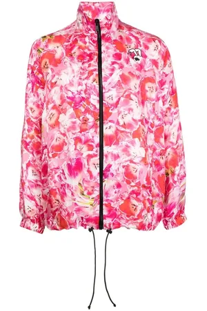 Natasha Zinko Floral-print zip-up sports jacket