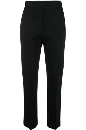Msgm Logo-waistband cropped trousers