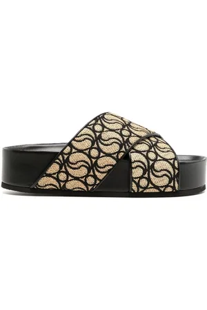 Stella McCartney Monogram-pattern open-toe slides