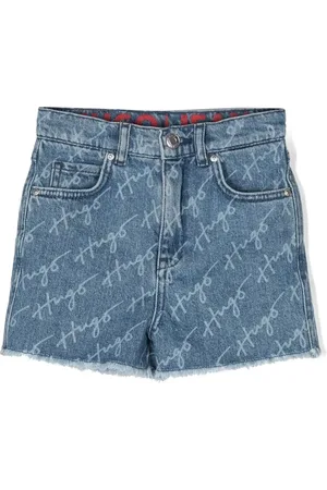 HUGO BOSS Logo-print denim shorts