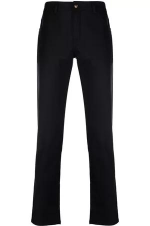PT Torino Men Skinny Pants - Straight-leg slim-cut trousers - Blue