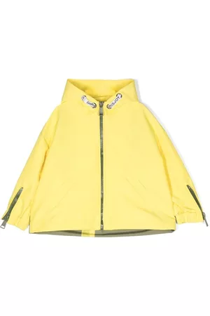 Khrisjoy Boys Sports Jackets - Graphic-print-detail hooded windbreaker - Yellow