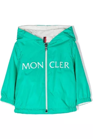 Moncler Jackets - Logo-print hooded jacket - Green