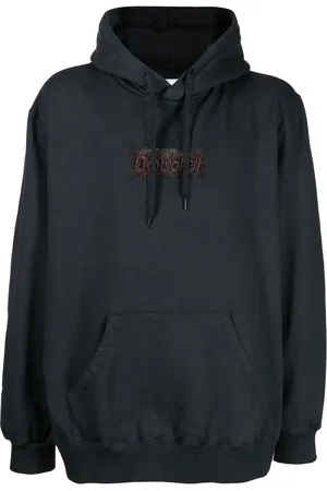 DOUBLET Logo-patch cotton hoodie