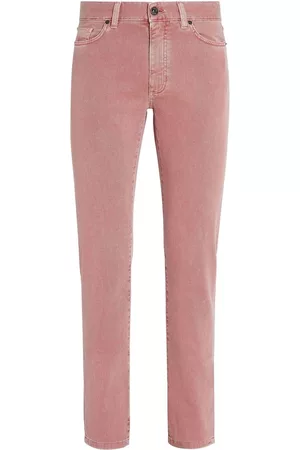 Z Zegna Men Slim Jeans - Slim-cut leg jeans - Pink