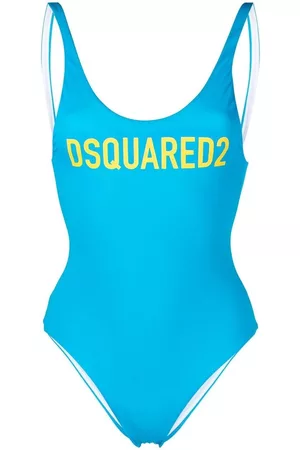 Dsquared2 Women Swimsuits - Logo-print sleeveless swimsuit - Blue