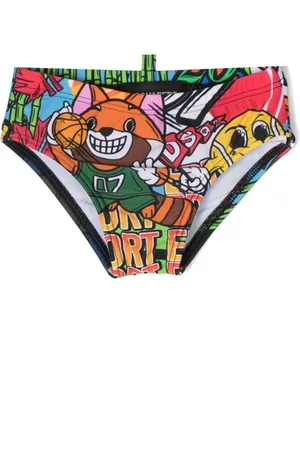 Dsquared2 Swim Shorts - Graphic-print swim trunks - Orange