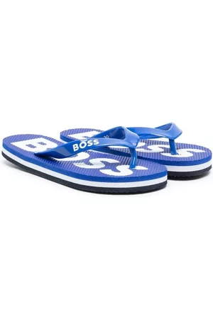 HUGO BOSS Flip Flops - Logo-print flip flops - Blue