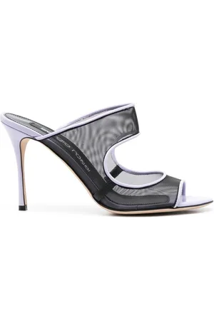 Sergio Rossi Mesh detail open-toe pumps
