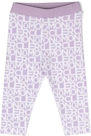 Moncler Leggings - All-over monogram print leggings - Purple