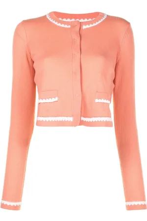 Paule Ka Contrast trim cropped cardigan