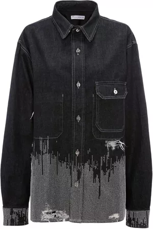 J.W.Anderson Studded denim shirt - Grey