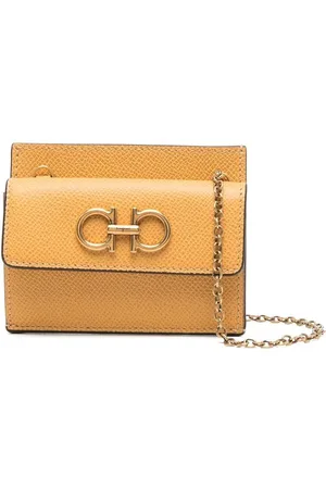 Salvatore Ferragamo Gancini Chain Wallet - Yellow