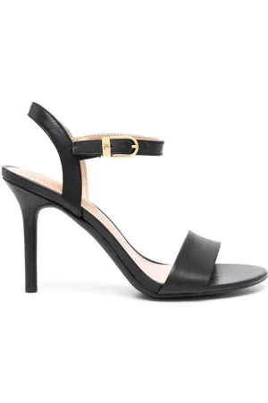 Ralph Lauren Women Leather Sandals - Gwen 100mm leather sandals - Black