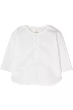 TEDDY & MINOU Crop-sleeve shirt - White