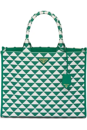 Prada Large Symbole embroidered tote bag