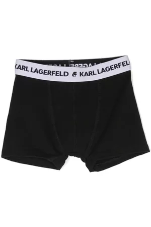 Karl Lagerfeld Boys Boxer Shorts - Logo-waistband boxers set - Black
