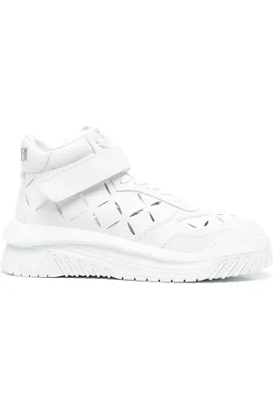 VERSACE High-top leather sneakers