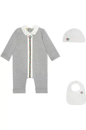 Gucci Bodysuits & All-In-Ones - GG-embroidered babygrow set - Grey